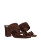 Brown Leather Platform Sandals