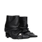 Black Leather Ankle Boots