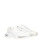 White Fabric Athletic Sneakers