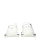 White Fabric Athletic Sneakers