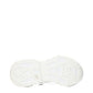 White Fabric Athletic Sneakers