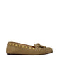Brown Leather Slip-On Loafers