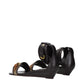 Multicolor Fabric Flat Sandals