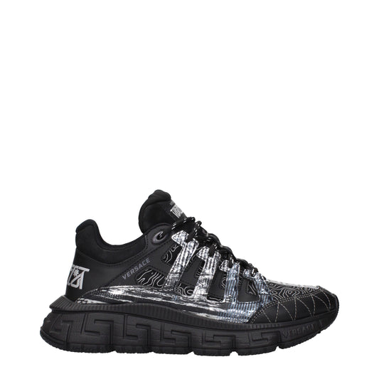 Black Fabric Athletic Sneakers
