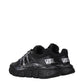 Black Fabric Athletic Sneakers