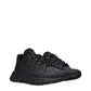 Black Fabric Athletic Sneakers