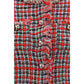 Red Cotton Full-Length Jacket