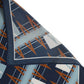 Navy Blue Abstract Square Pocket Foulard Scarf