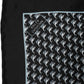 Black Silk Geometric Handkerchief Pocket Scarf