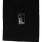 Black Cashmere Logo Plaque Neck Warmer Scarf