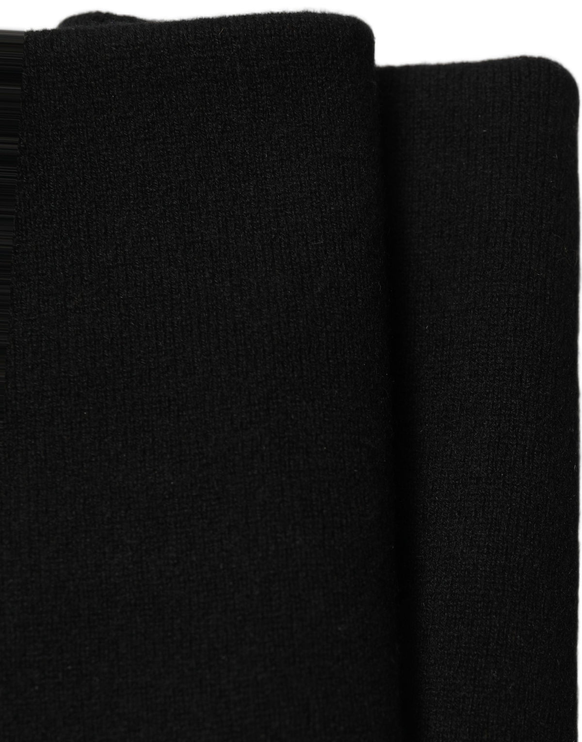 Men Black Cashmere Knitted Neck Warmer Scarf