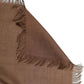 Brown Silk Wool Fringed Men Lace Stole Scarf