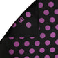 Purple Black Polka Dot Square Foulard Scarf