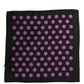 Purple Black Polka Dot Square Foulard Scarf