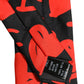 Black Silk Red Graphic Hearts Adjustable Tied Necktie Tie