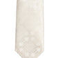 Off White Silk Damask Woven Adjustable Tied Necktie Tie
