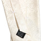 Off White Silk Damask Woven Adjustable Tied Necktie Tie