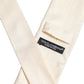 Men Off White Silk Textured Adjustable Tied Necktie Tie