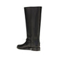 Black Calf Leather Bos Taurus Flat Boots