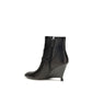 Black Calf Leather Bos Taurus Ankle Boots
