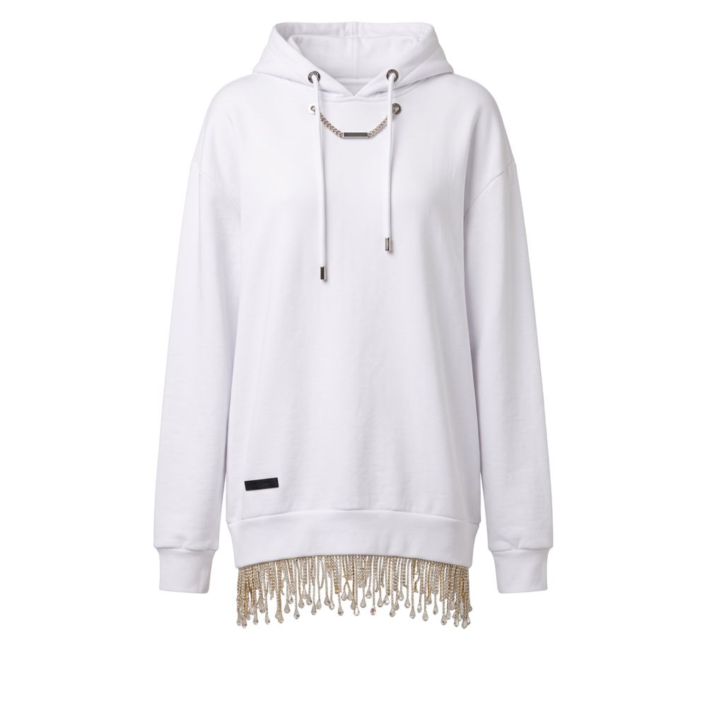 White Cotton Women's Sweatshirt