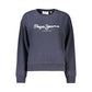 Blue Cotton Women Sweatshirt