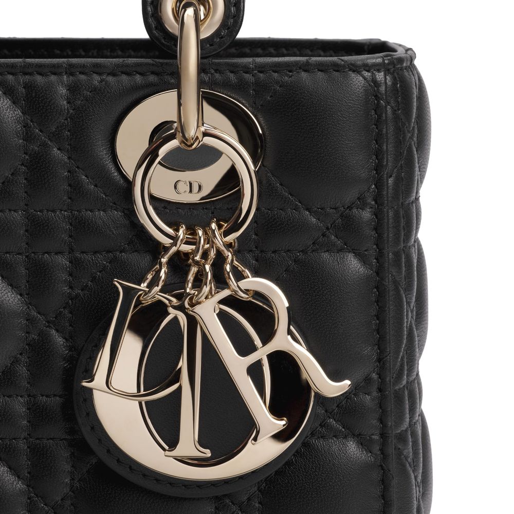 Black Lamb Leather Shoulder Bag