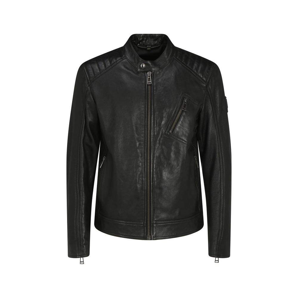 Black Lamb Ovis Aries Leather Jacket
