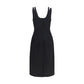 Black Wool Oves Aries Casual Dress