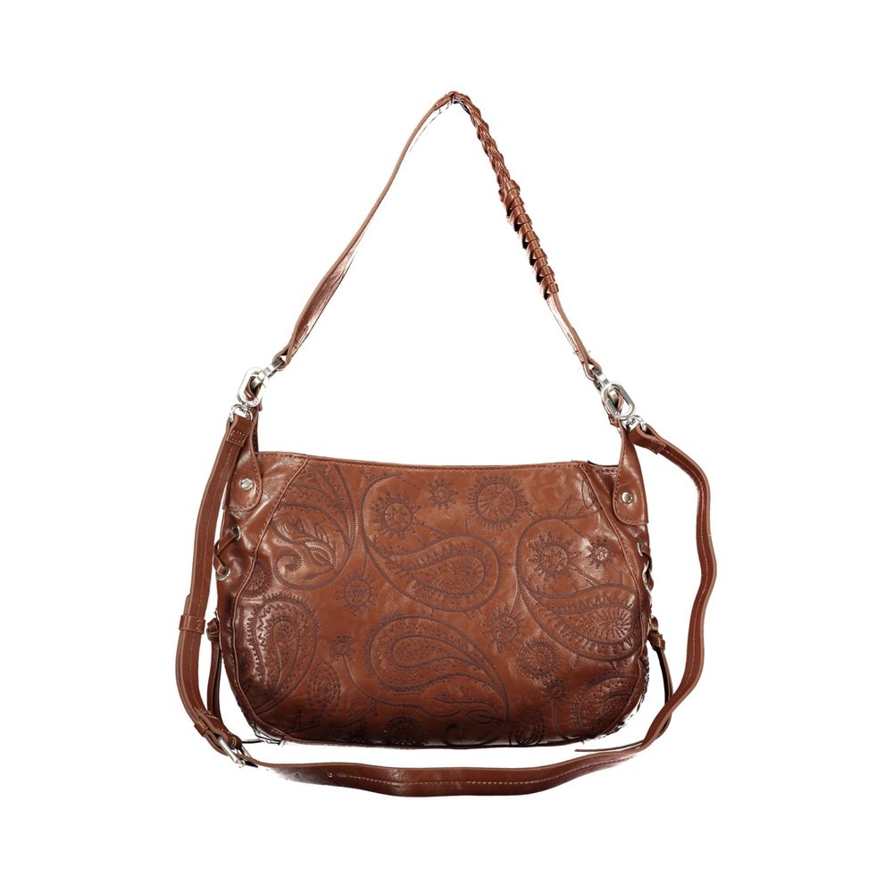 Brown Polyurethane Women's Bag