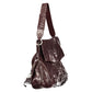 Brown Polyurethane Women Bag