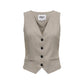 Beige Polyester Waistcoat