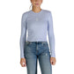 Blue Cotton Long Sleeve T-Shirt