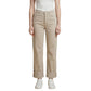 Beige Cotton Mom Jeans