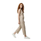 Beige Cotton Mom Jeans