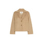 Brown Polyamide Full-Length Jacket