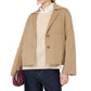 Brown Polyamide Full-Length Jacket