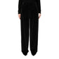 Black Cotton Casual Pants