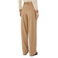 Brown Virgin Wool Casual Pants