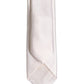 Men Off White Silk Satin Adjustable Tied Necktie Tie