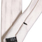 Men Off White Silk Satin Adjustable Tied Necktie Tie