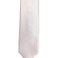 Men Off White Silk Satin Adjustable Tied Necktie Tie