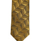 Men Gold Silk Woven Patterned Adjustable Tied Necktie Tie