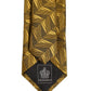 Men Gold Silk Woven Patterned Adjustable Tied Necktie Tie