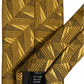 Men Gold Silk Woven Patterned Adjustable Tied Necktie Tie