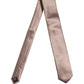 Men Brown Silk Micro Checked Adjustable Tied Necktie Tie
