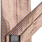 Men Brown Silk Micro Checked Adjustable Tied Necktie Tie