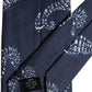 Dark Blue Silk Seahorse Print Adjustable Tied Necktie Tie