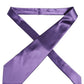 Men Purple Satin Silk Blend Adjustable Tied Necktie Tie