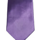 Men Purple Satin Silk Blend Adjustable Tied Necktie Tie